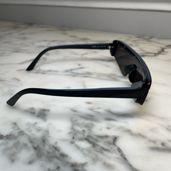 Balenciaga Ski Rectangle Sunglasses BB0003S 001 - Picture 4 of 5